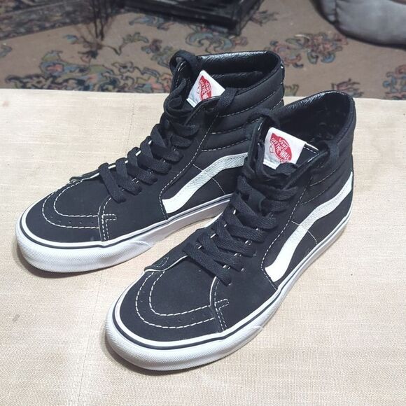 Vans Men's Black and White Trainers SK8 Hi-skate, clean nice! - Picture 1 of 10